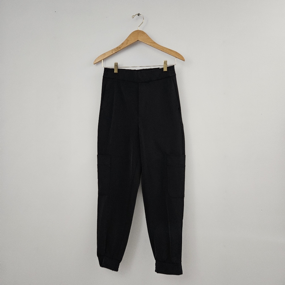 NWT Zara Womens Black Cargo Pants Sz Small